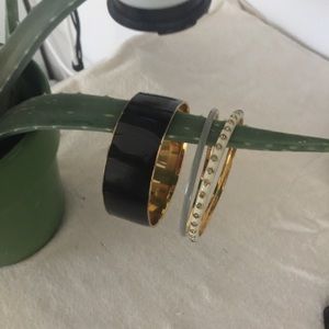 🛍️Vintage y2k J. Crew bangle bracelets gold black white